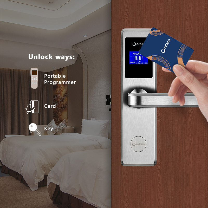 Orbita New Hot Hotel Lock Rfid, Electronic Keyless Digital Hotel Smart Key Card Door Lock System, Hotel Key Card Lock