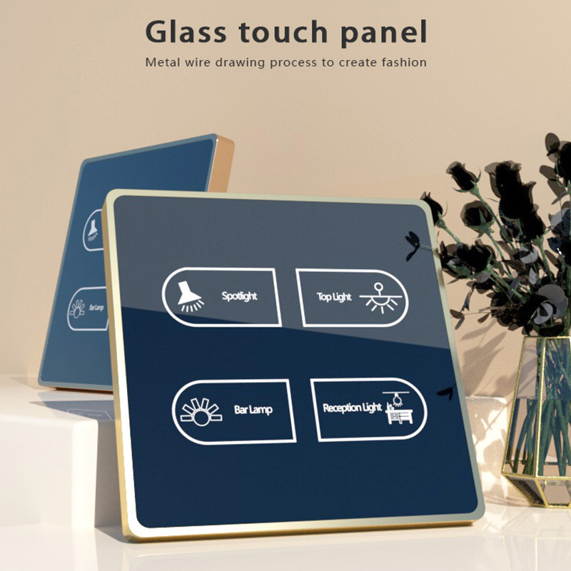 Orbita Electrical Glass Led  Electric Hotel Touch Screen Door Signage Room Push Button Touch Switch Board Panel