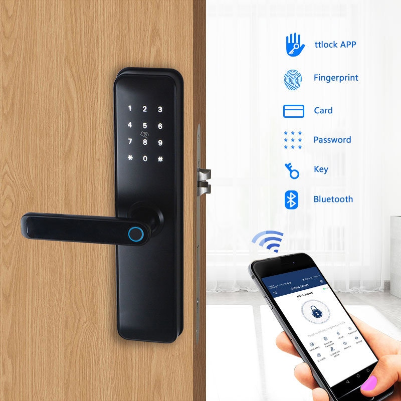 Shenzhen high quality smart fingerprint lock to apartment airbnb use 5050 4585 mortise door lock