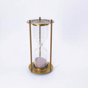 Wholesale Metal Hourglass Gift Sand Timer 60 Minutes Vintage Rotating Sand Clock 1 Hour Hourglass