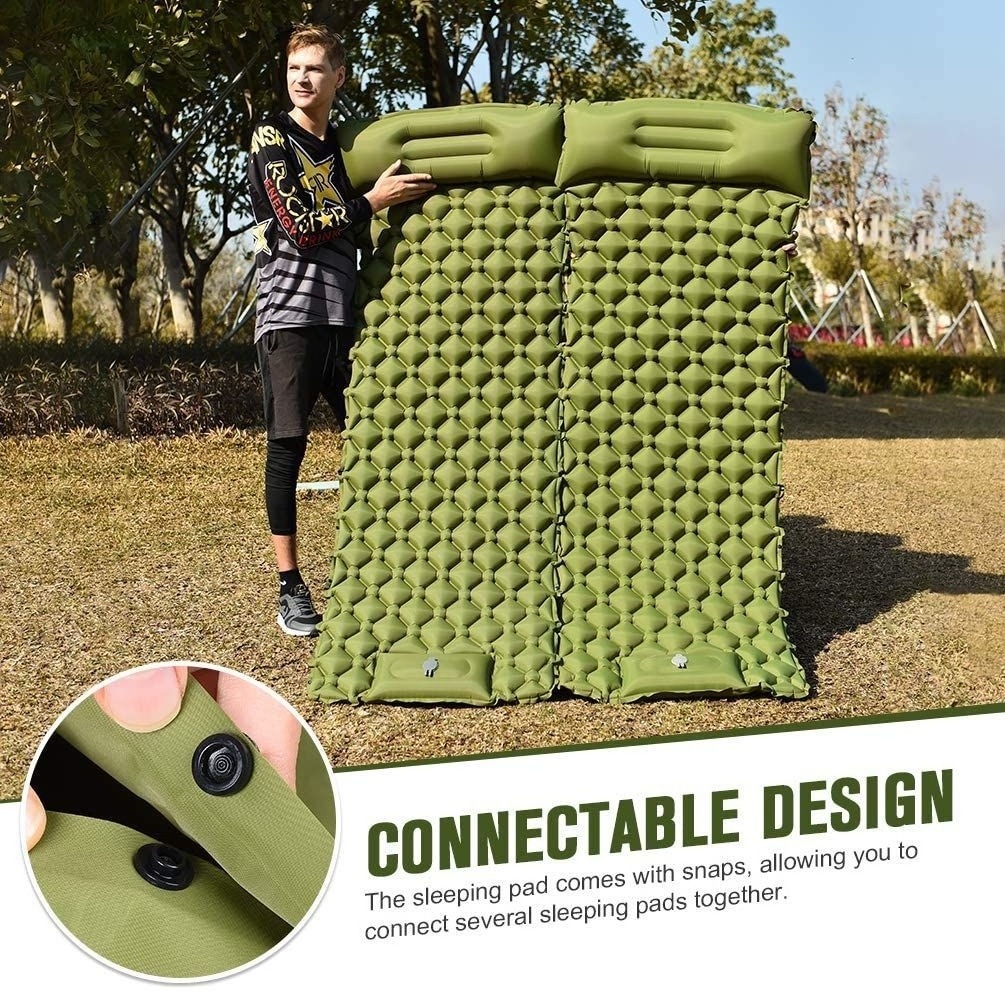 TPU Inflatable Camping  Mat Portable Picnic Mat  Beach Mat Tent Mattress With Pillow