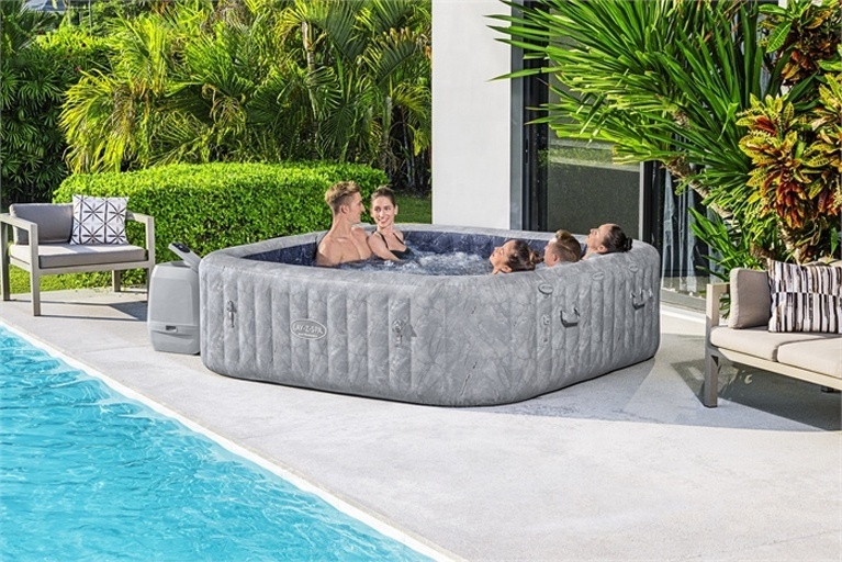 Bestway 60161 Lay-Z-Spa Inflatable Hot Tub Spa Square Spas & Accessories To 5-7 People