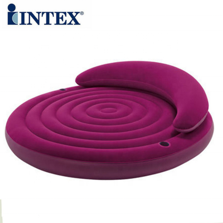 Intex 68881 Convertible Inflatable Air Bed Round Inflatable Ultra Daybed Lounge Sofa Furniture