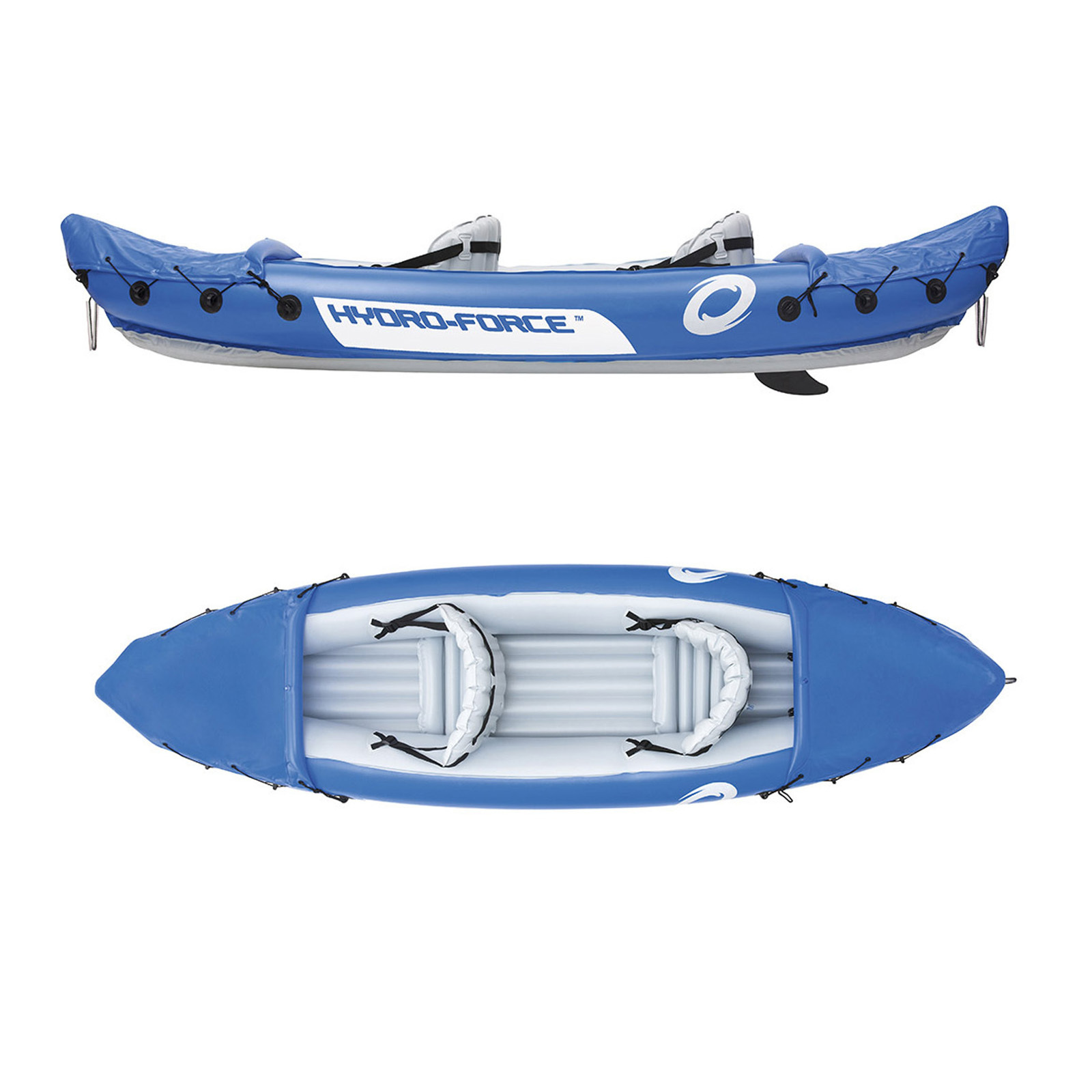 Bestway 65077  3.21m x 88cm  Lite-Rapid 2 Person Inflatable Kayak Set  Inflatable Fishing Canoe Boat