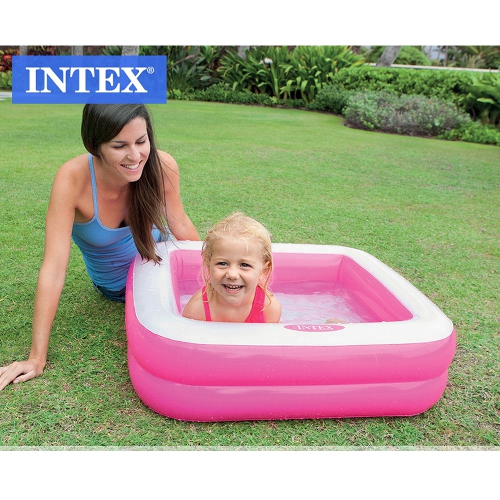 Intex 57100 Inflatable Portable Folding Square Play Box Pools Baby Swimming Pool Kids Spa Tub