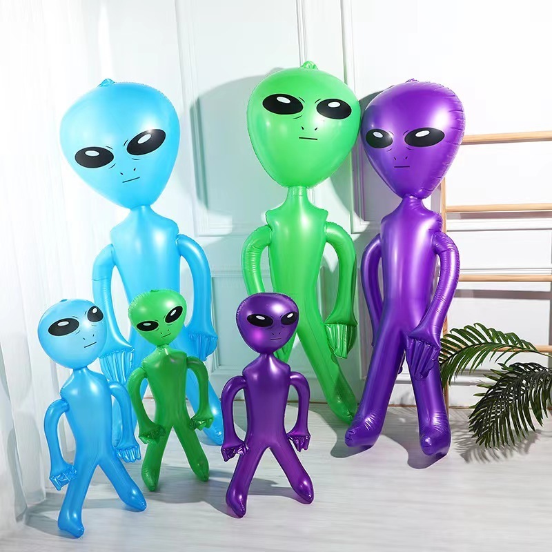 Custom  PVC Inflatable Alien toy Halloween Event Props Simulation Cartoon Doll Toys for Party Birthday Holiday