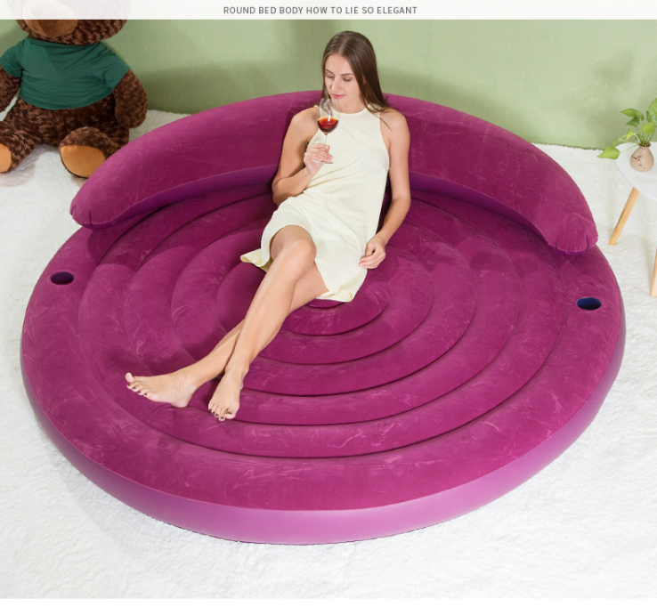 Intex 68881 Convertible Inflatable Air Bed Round Inflatable Ultra Daybed Lounge Sofa Furniture