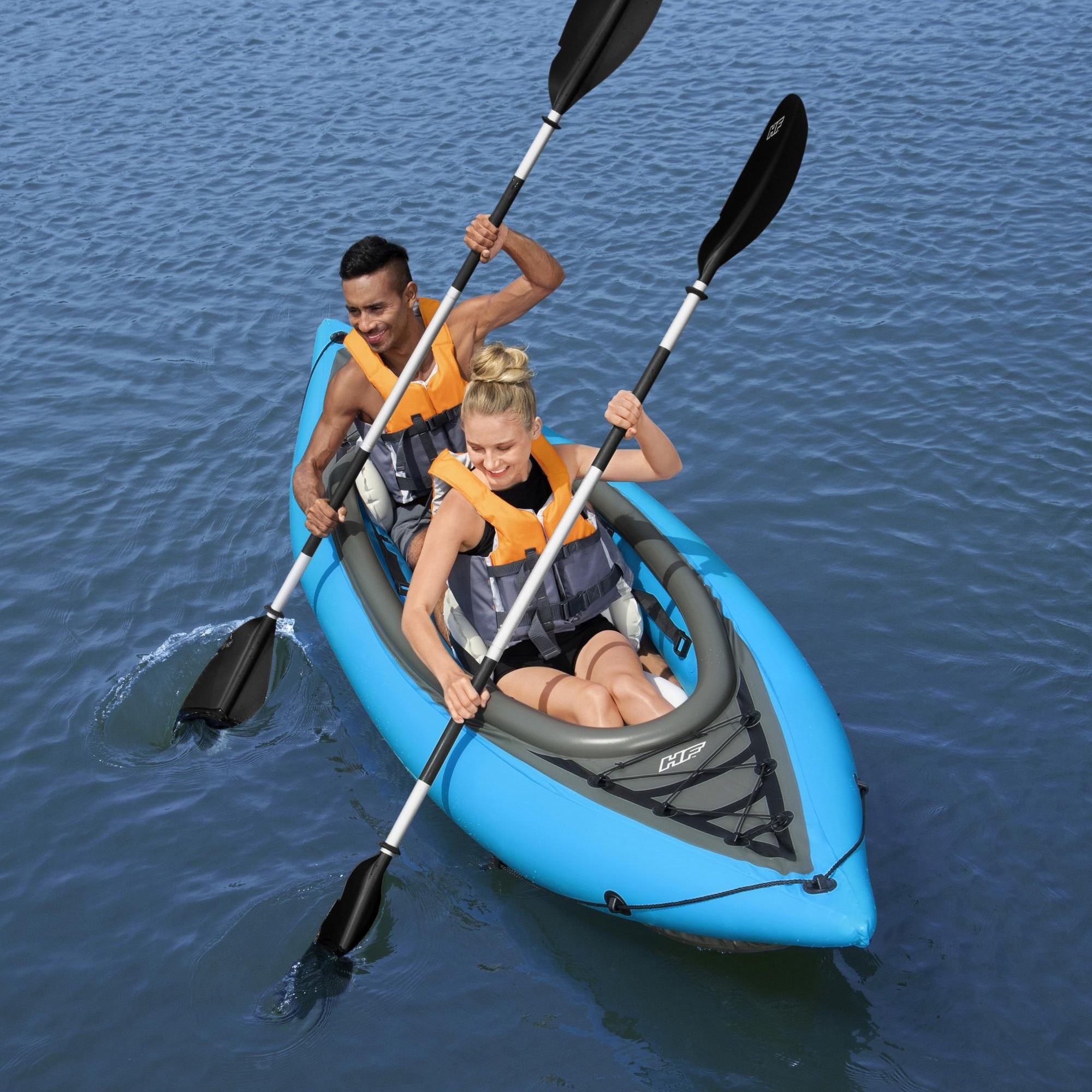 Bestway 65131 Cove Champion X2 Kayak Inflatable 2 Person Fishing Kayak With Pedals