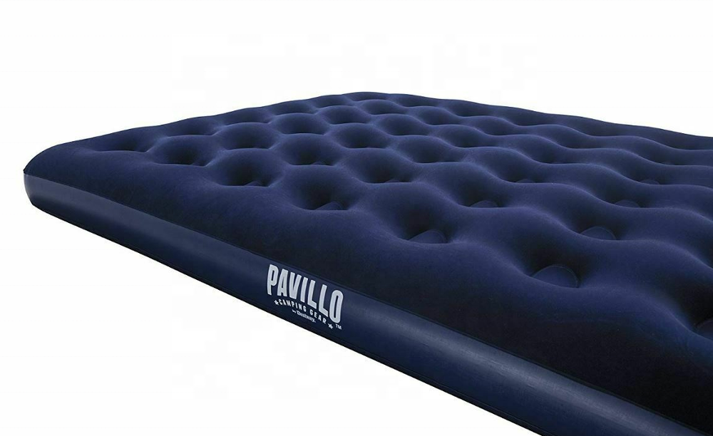 Bestway 67003  Inflatable Flocked Air Mattress Queen Size  Travel Camping Air Bed