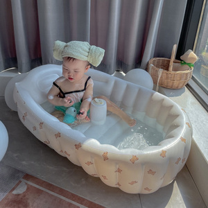 Inflatable Baby Swimming Pool For Sitting Up Portable Foldable Toddler tub Relaxing Baby Inflatable Baby Bathtub