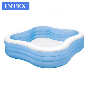 Intex 57495 Beach Wave Swim Center Pool Inflatable Family Swimming Pool for Kids and Adults