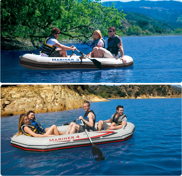 Intex 68376 4 Person Inflatable Mariner Boat Set