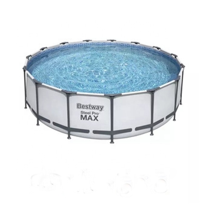 Bestway 56438 STEEL PRO MAXTM PACKAGING 15 ft. x 48 in. / 4.57 m x 1.22 m  Round Frame Swimming Pool for adults