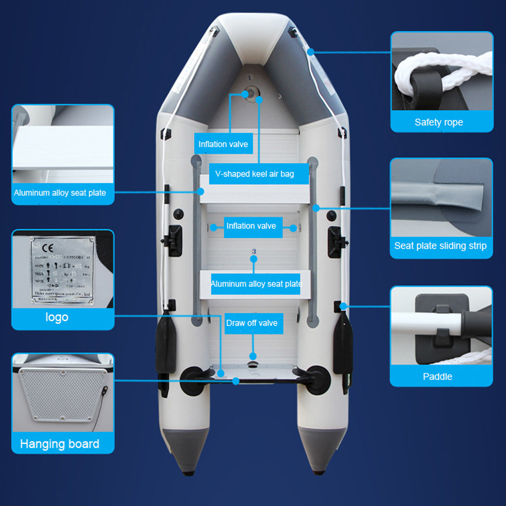 2.7/3.0/3.3/3.6/3.8/4.0/4.5/5.2/5.6m Customized Inflatable Sport Tender Aluminum Dinghy Boat  For Sale