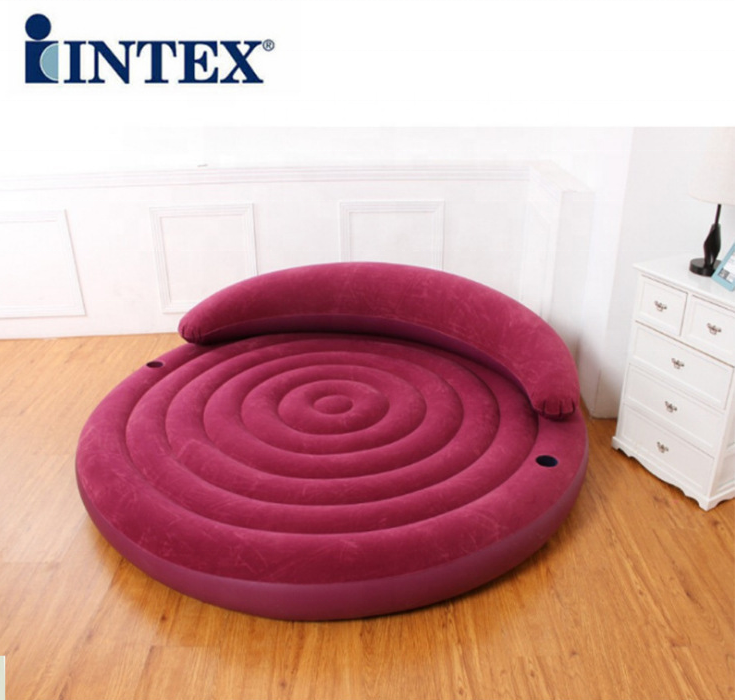 Intex 68881 Convertible Inflatable Air Bed Round Inflatable Ultra Daybed Lounge Sofa Furniture