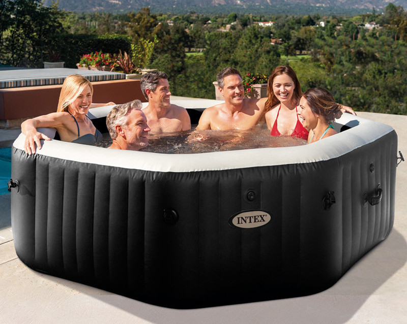 Intex 28458 Inflatable Hot Tub PureSpa Jet & Bubble Deluxe Spa Outdoor Above Ground Swimming Pool Set Spa Massage