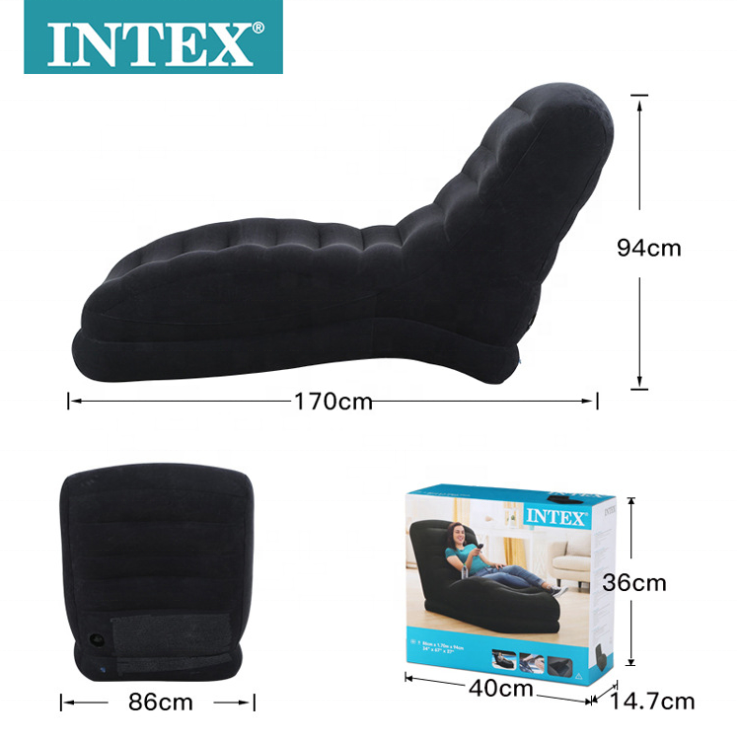 Intex 68595 Inflatable Mega Lounge Chair Modern Recliner Sofa Portable Inflatable Air Sofa Furniture