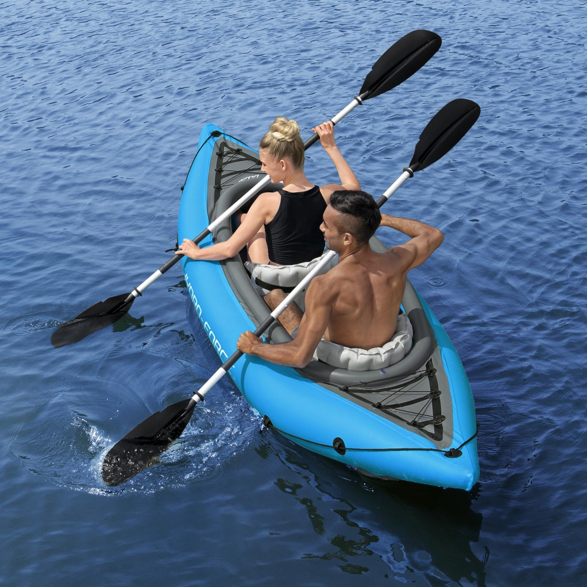 Bestway 65131 Cove Champion X2 Kayak Inflatable 2 Person Fishing Kayak With Pedals