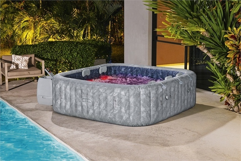 Bestway 60161 Lay-Z-Spa Inflatable Hot Tub Spa Square Spas & Accessories To 5-7 People