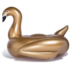 Huge Inflatable Golden Swan Swimming Party  Lounge Raft Pool Float Decorations Toys for Adult