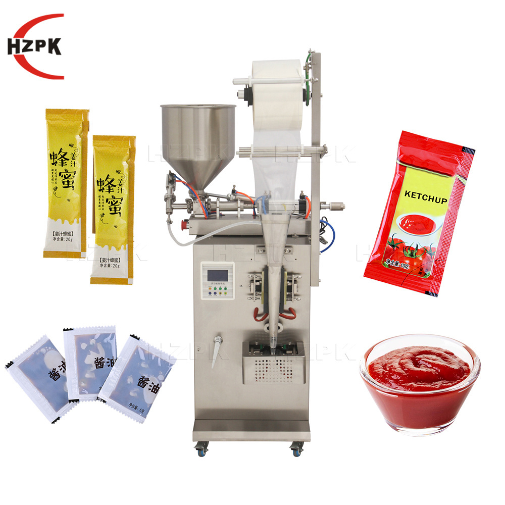 hzpk small food chili souce plastic bag multi-functional counting and packaging machine automatic