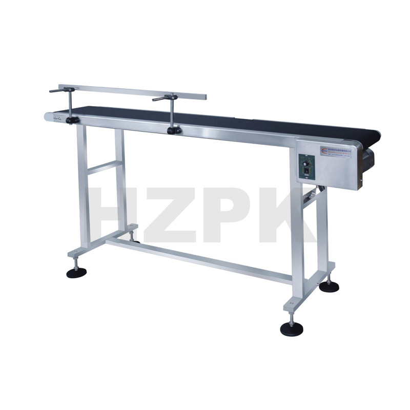 HZPK Belt Conveyor Heavy Duty Stainless Steel Motorized Belt Conveyor for Inkjet Coding Applications Powered Rubber