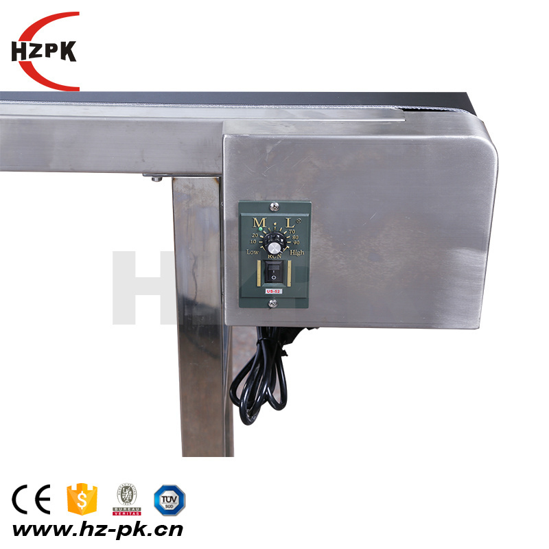 HZPK Belt Conveyor Heavy Duty Stainless Steel Motorized Belt Conveyor for Inkjet Coding Applications Powered Rubber