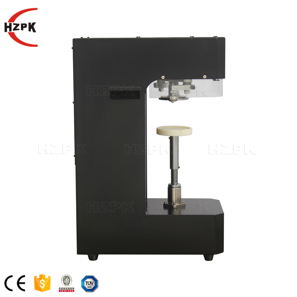 HZPK table top semi automatic intelligent plastic pet aluminum soda ring pull can tin can sealing machine non rotary