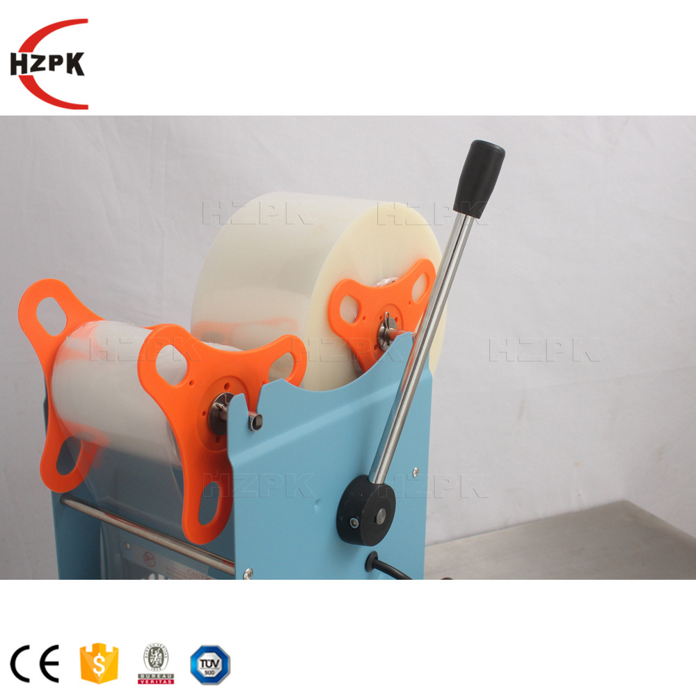 HZPK manual bubble tea plastic paper cups sealer sealing machine for bubble tea shop equipment cup sealer