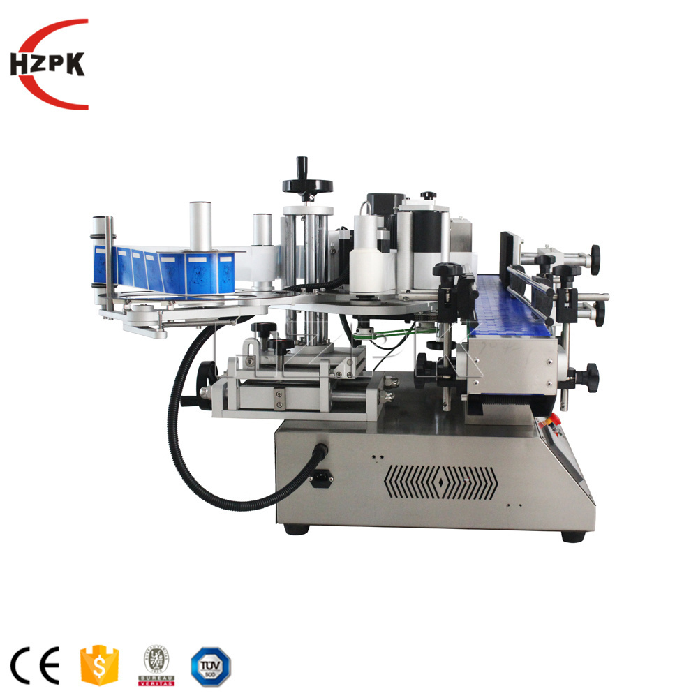 Automatic desktop electronic plastic round bottle labeling applicator machine for beer bottle mineral water bottles