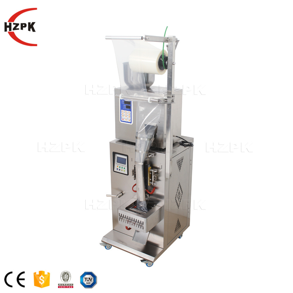 HZPK automatic spice granular roasted peanut pod mini pouch packet tea bag sealing multi-function weighing and packaging machine