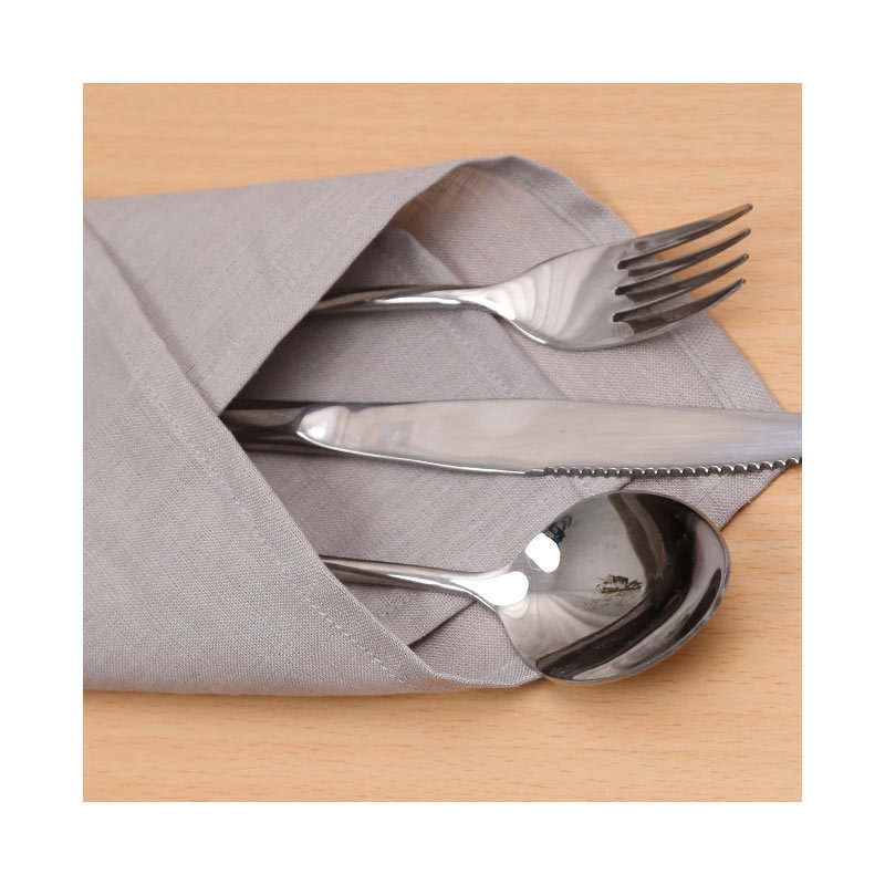 wholesale washable 100% Linen Cloth Table napkin for restaurant