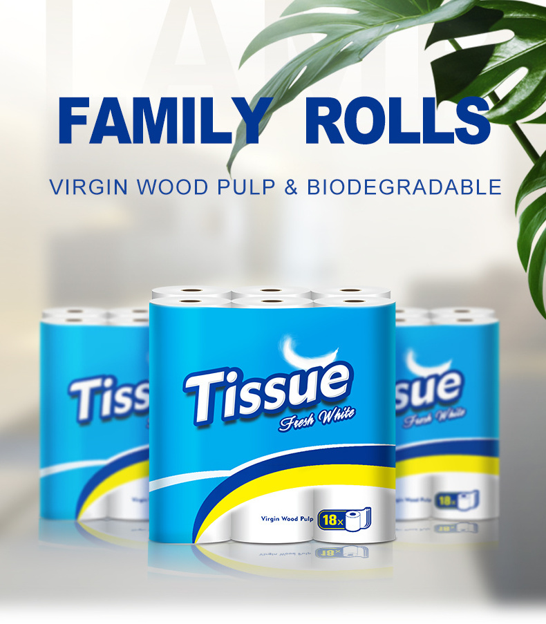 3 Ply  120g Ultra Clean Care White Soft Virgin Wood Pulp Toilet Paper Tissue Rolls , 6 Pack of 18 Family Rolls