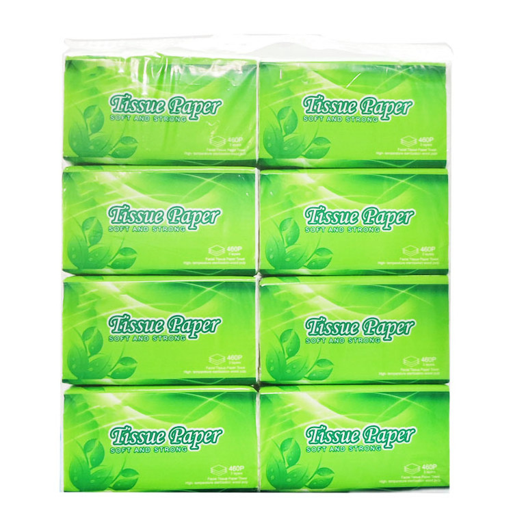 customize logo strong soft tissue paper facial tissue long 2 ply facial tissue paper packet with custom artwork