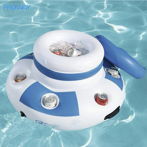 Floating Ice Bucket Drink Cup Holder For Summer Party Beach Cooler 6-Pack Inflatable Floating Beer Cooler