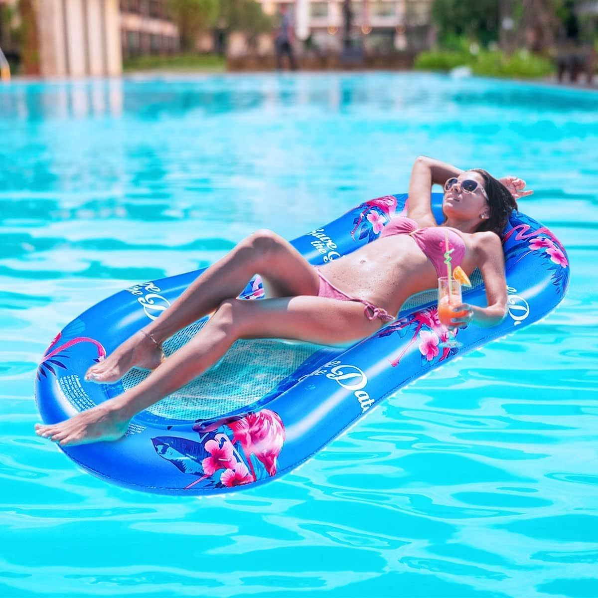 Thickened Water Inflatable Foldable Hammock Printing Water Recliner For Adults