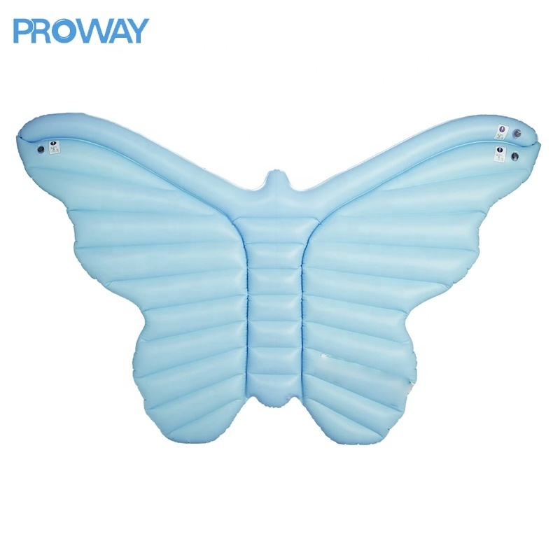 Factory Price PVC Custom Inflatable Floating Angel Wings Pool Float PVC Butterfly Wings Floating Bed Pad