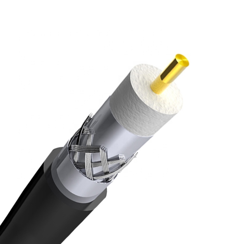 FTTX FTTR FTTH Fast delivery 75ohm satellite antenna catv Coaxial Cable Quad shield RG6