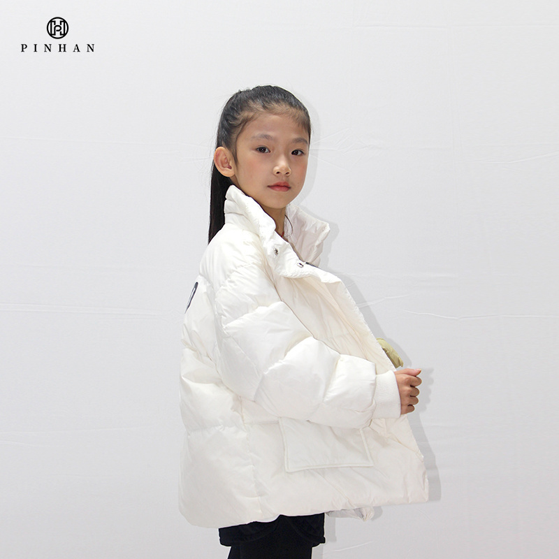 High Quality Down Jacket Fall Winter Warm White Padded Bubble Child Puffer Down Coats Short Kids Jackets Girls