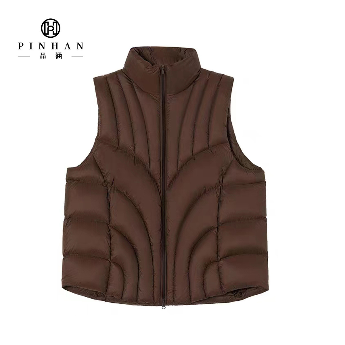 Custom Men's Short Puffer Vest Loose Sleeveless Down Vest Zipper Puff Gilet Warm Tank Top for Women and Men