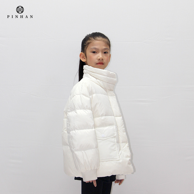 High Quality Down Jacket Fall Winter Warm White Padded Bubble Child Puffer Down Coats Short Kids Jackets Girls