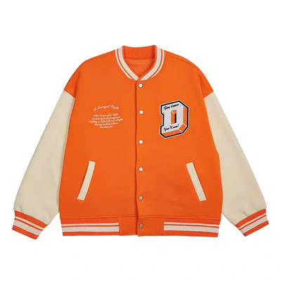 Orange baseball jacket hotsell