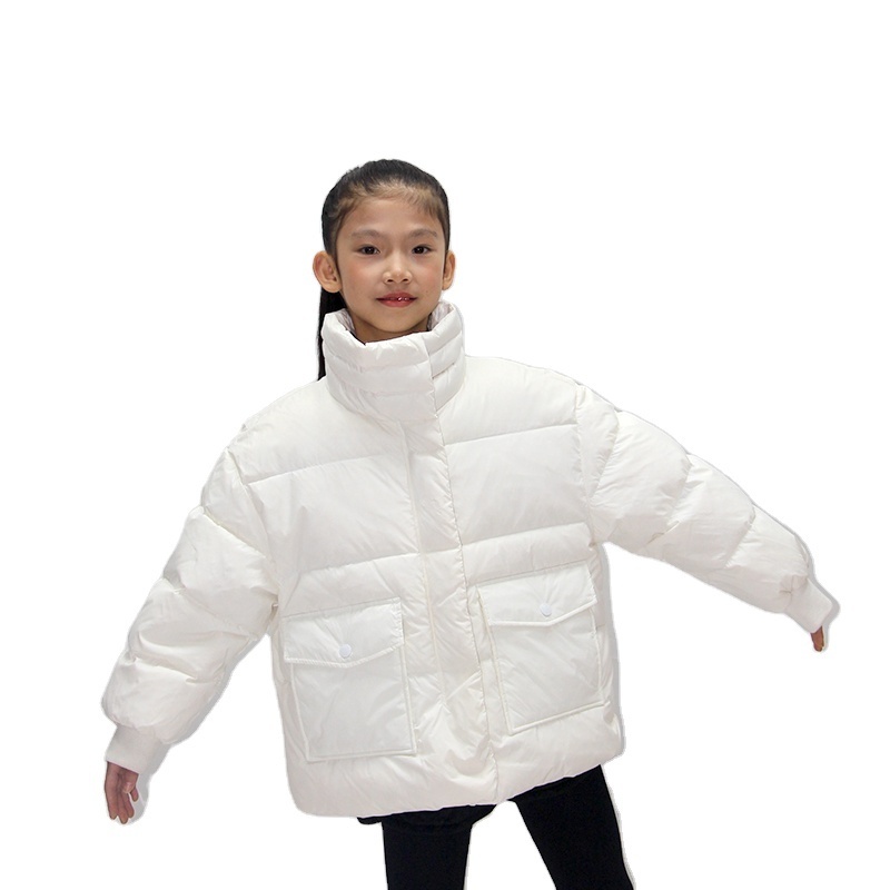 High Quality Down Jacket Fall Winter Warm White Padded Bubble Child Puffer Down Coats Short Kids Jackets Girls