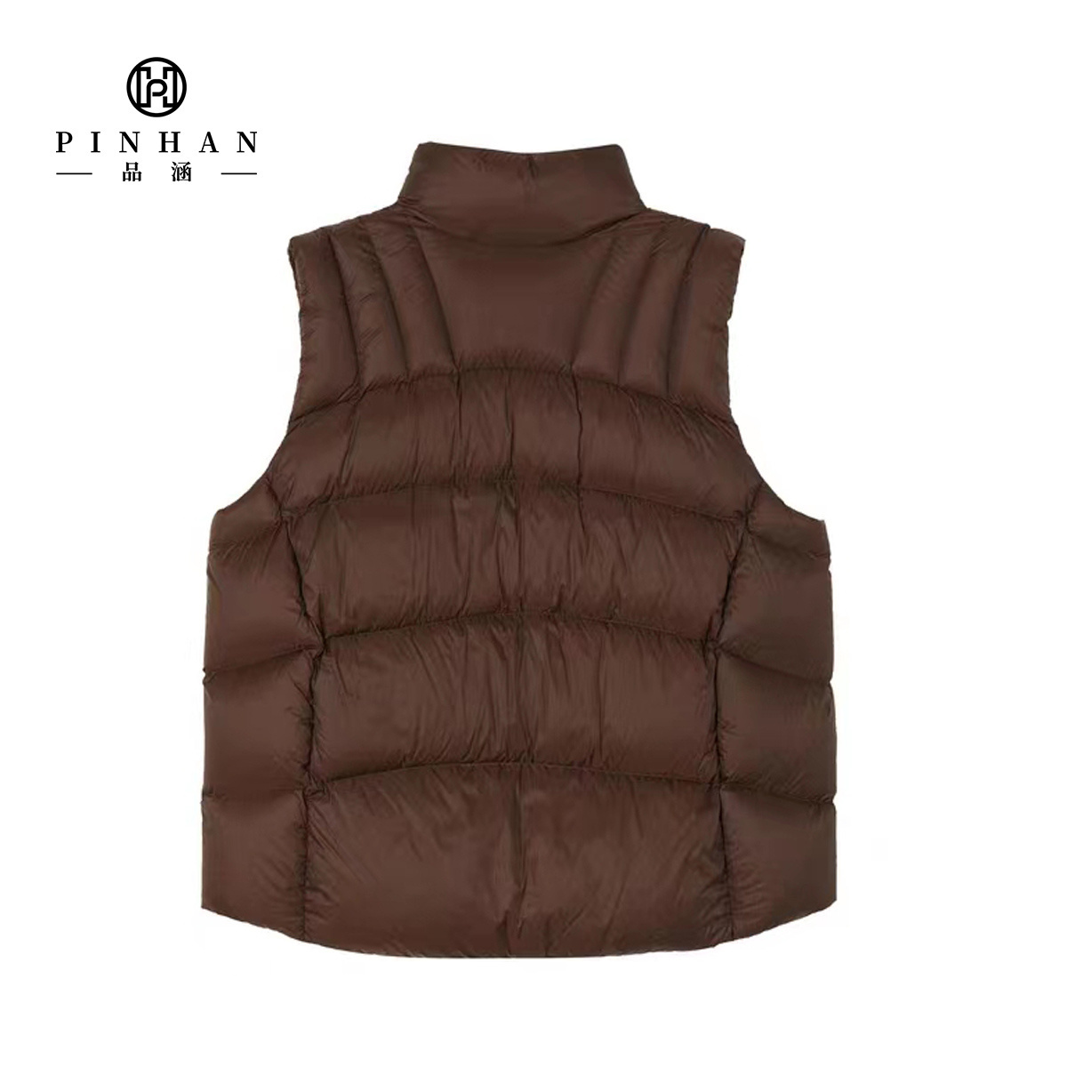 Custom Men's Short Puffer Vest Loose Sleeveless Down Vest Zipper Puff Gilet Warm Tank Top for Women and Men