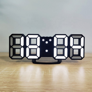 Modern Home Decor Desktop Wall Night Light Clock INS LED Digital Wall Clock with Large Display