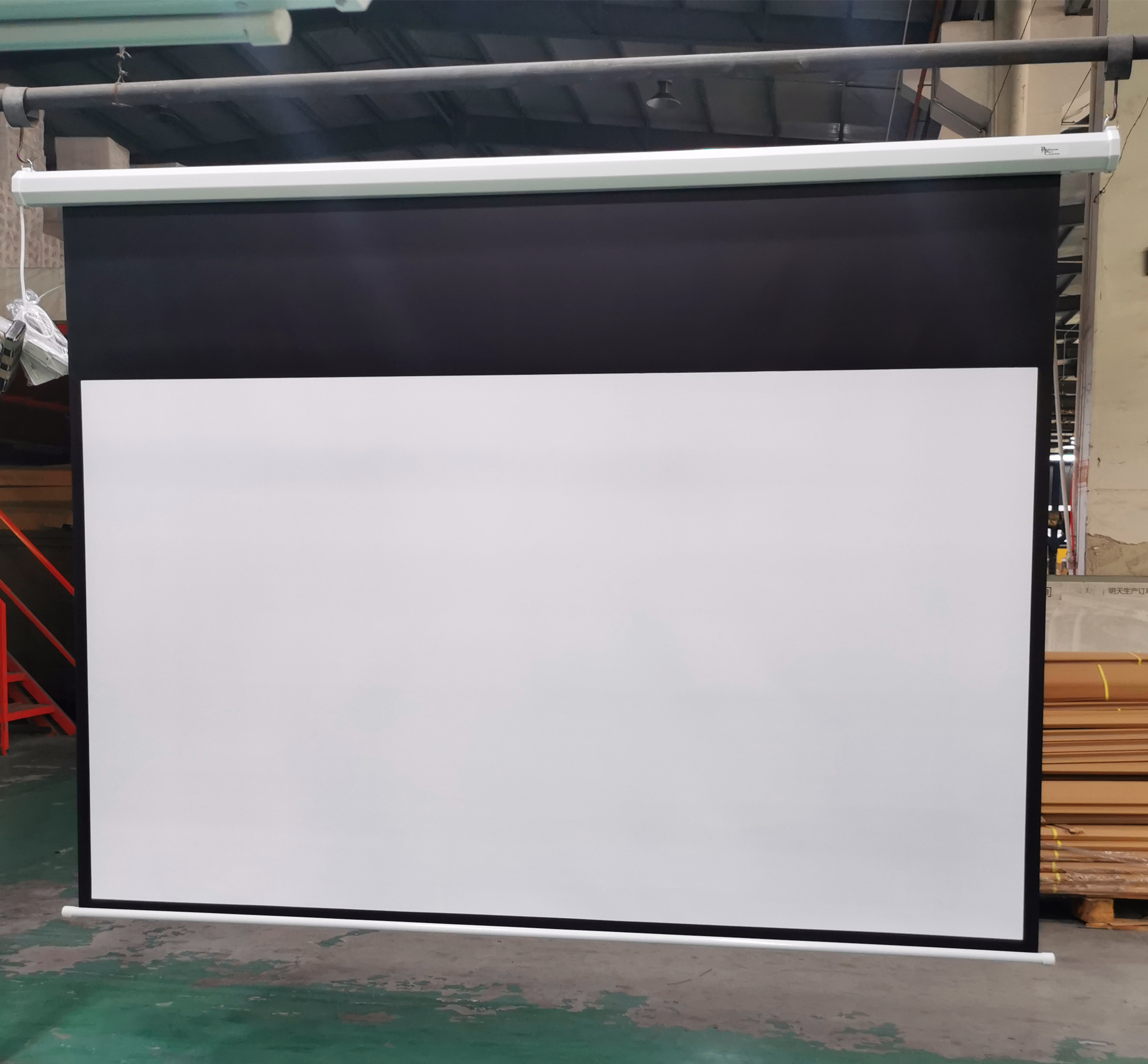 TELON Motorize Projector Screen 150 inch with Tubular Motor 200 inch Motorized Projector Screen Projection