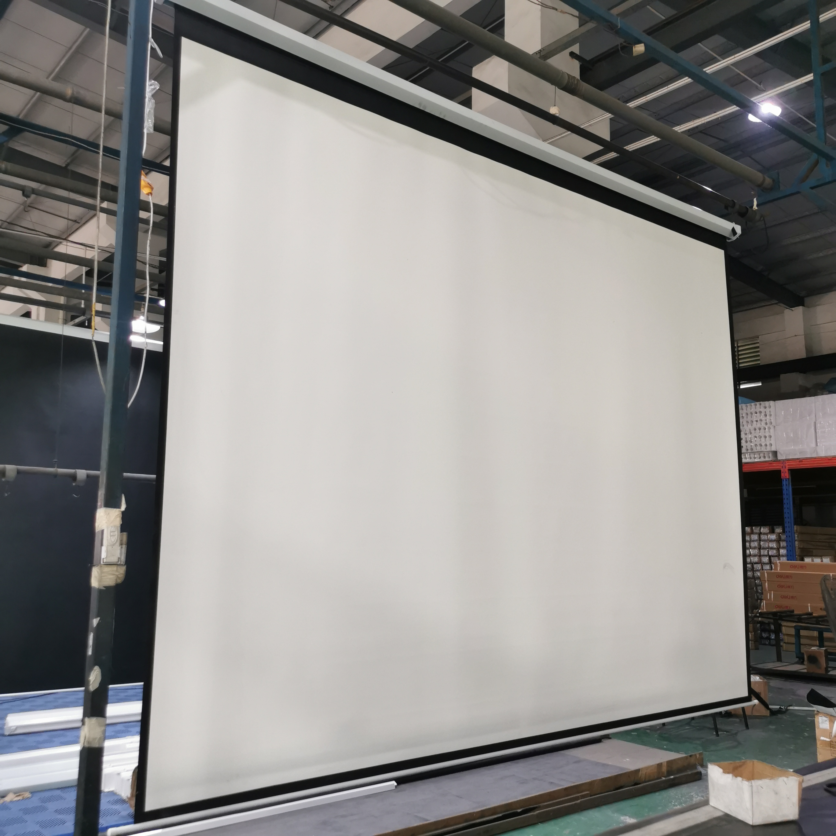 TELON Motorize Projector Screen 150 inch with Tubular Motor 200 inch Motorized Projector Screen Projection