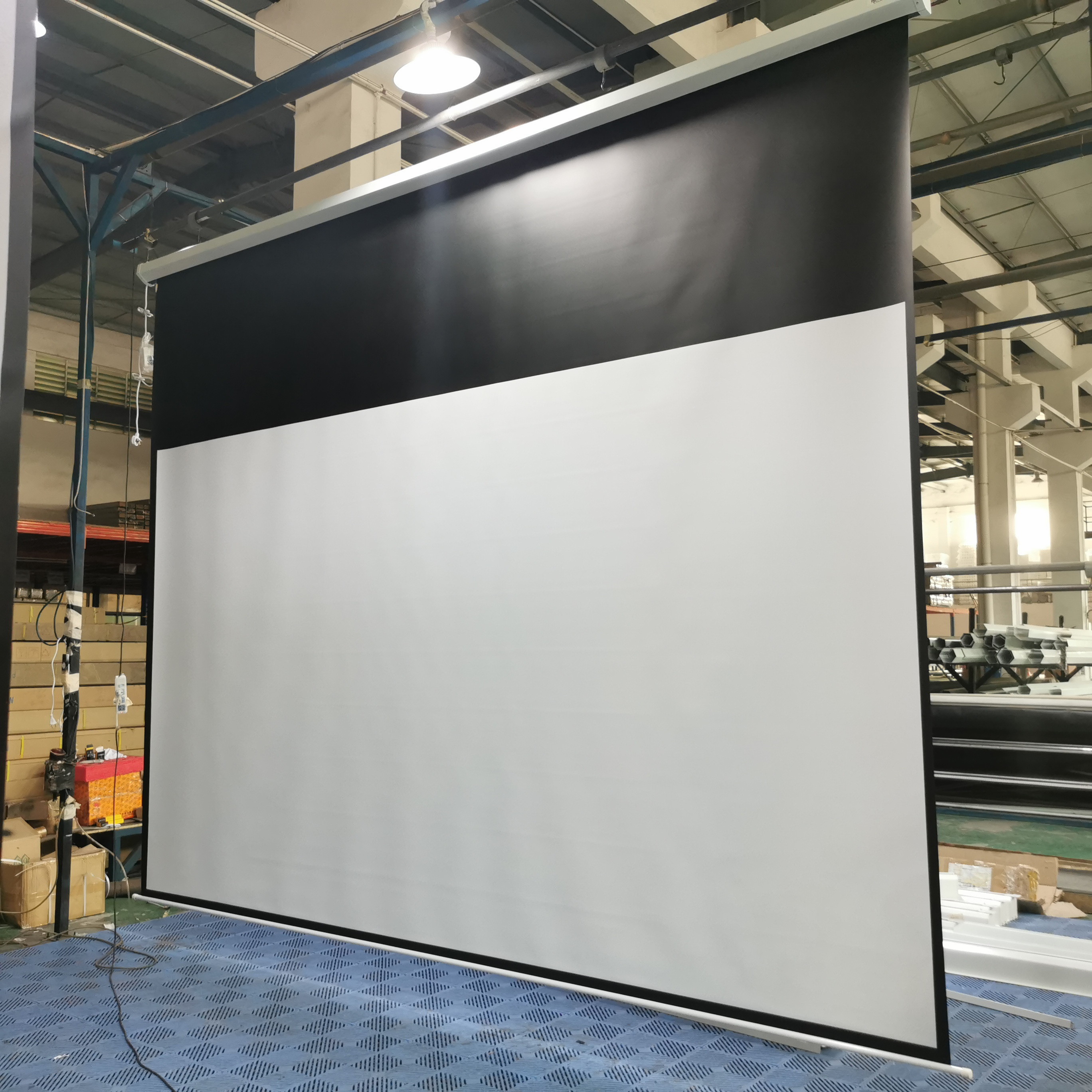 TELON Motorize Projector Screen 150 inch with Tubular Motor 200 inch Motorized Projector Screen Projection