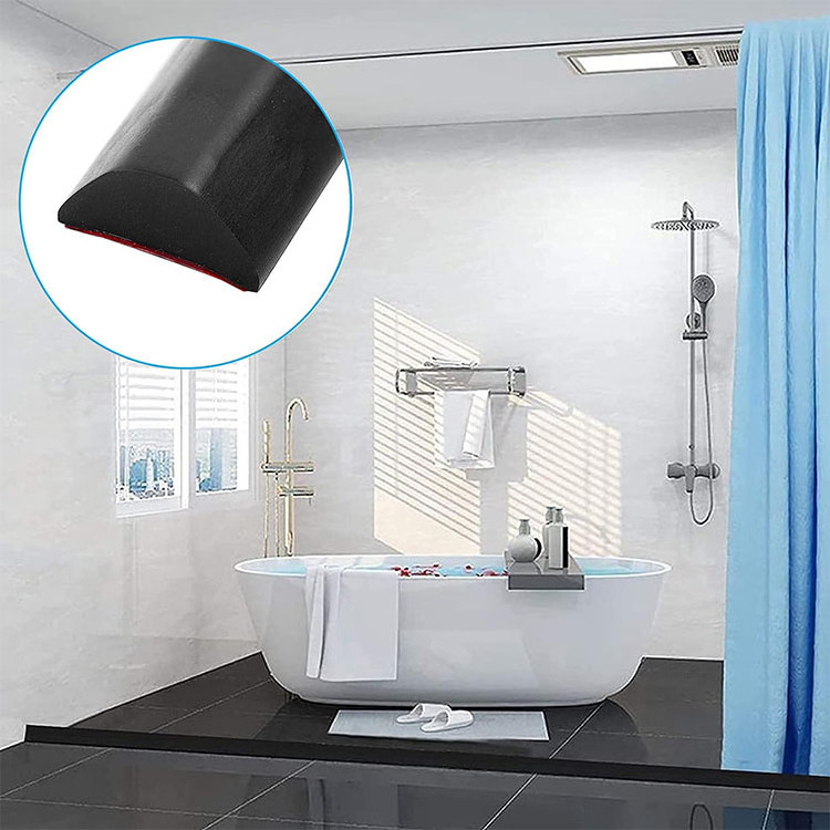 Proway Acrylic Shower Seal Strip Shower Door Threshold Half Round Waterproof Seal Strip