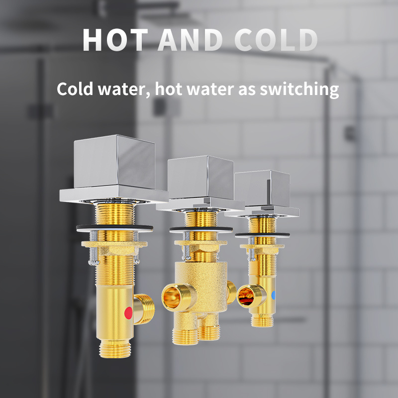 High Quality Whirlpool Spa Hydromassage Brass 3 Function Bathtub Faucet Adjustable Hot And Cold Water Mixer